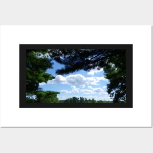 Cloud Art: Photography Sky & Pine Trees, Nature Posters and Art